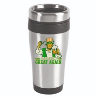 Funny Trump Make St Patrick's Day Great Again 16oz Travel Tumbler