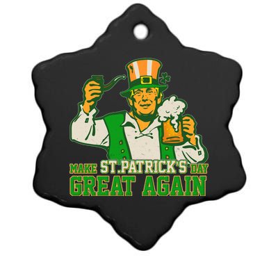 Funny Trump Make St Patrick's Day Great Again Ceramic Star Ornament