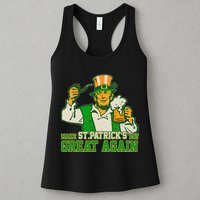 Funny Trump Make St Patrick's Day Great Again Womens Tank Top