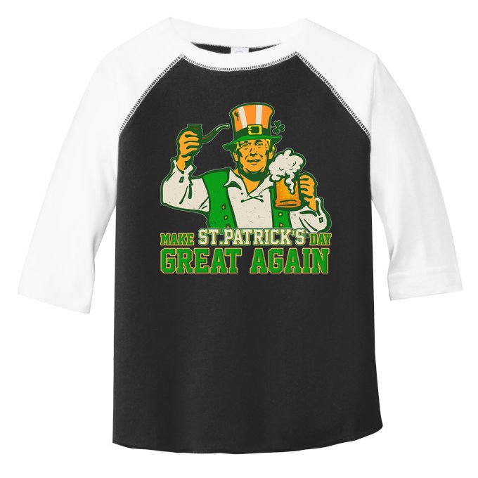 Funny Trump Make St Patrick's Day Great Again Toddler Fine Jersey T-Shirt