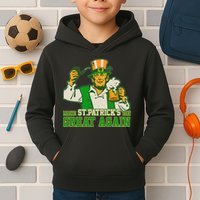 Funny Trump Make St Patrick's Day Great Again Kids Hoodie