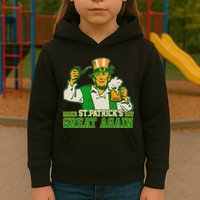 Funny Trump Make St Patrick's Day Great Again Kids Hoodie
