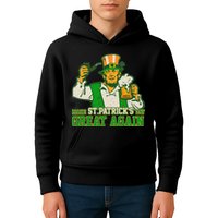 Funny Trump Make St Patrick's Day Great Again Kids Hoodie