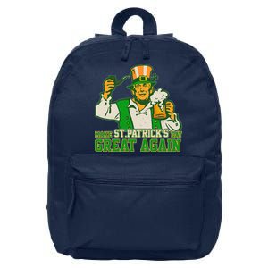 Funny Trump Make St Patrick's Day Great Again 16 in Basic Backpack