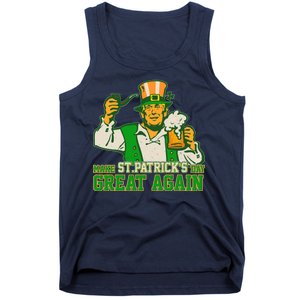 Funny Trump Make St Patrick's Day Great Again Tank Top