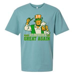 Funny Trump Make St Patrick's Day Great Again Sueded Cloud Jersey T-Shirt