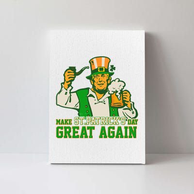 Funny Trump Make St Patrick's Day Great Again Canvas