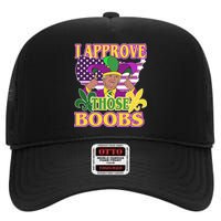 Funny Trump Mardi Gras Boobs High Crown Mesh Back Trucker Hat