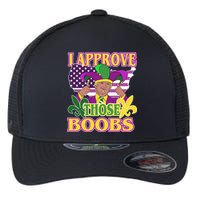 Funny Trump Mardi Gras Boobs Flexfit Unipanel Trucker Cap