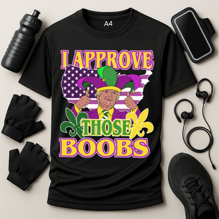 Funny Trump Mardi Gras Boobs Performance Shirt