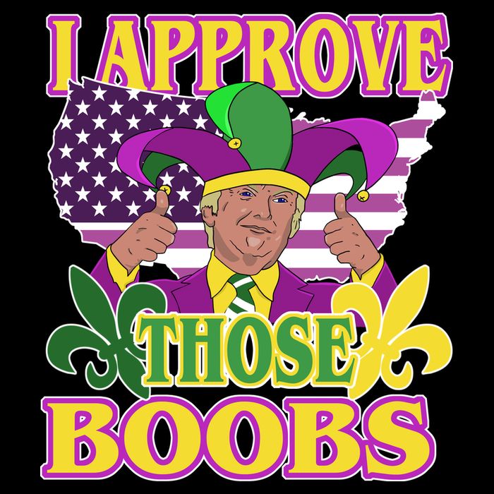 Funny Trump Mardi Gras Boobs Performance Shirt