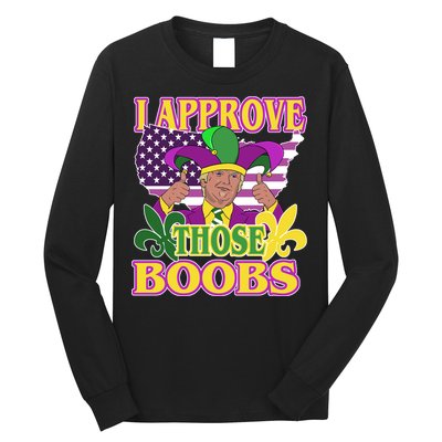 Funny Trump Mardi Gras Boobs Long Sleeve Shirt