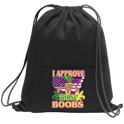 Funny Trump Mardi Gras Boobs Sweatshirt Cinch Pack Bag