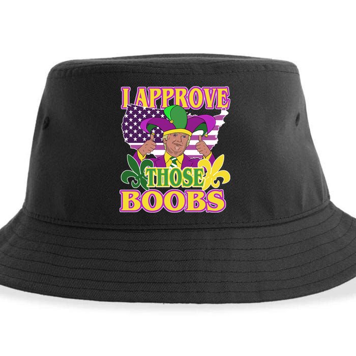 Funny Trump Mardi Gras Boobs Sustainable Bucket Hat