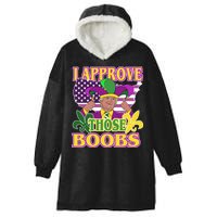 Funny Trump Mardi Gras Boobs Hooded Wearable Blanket