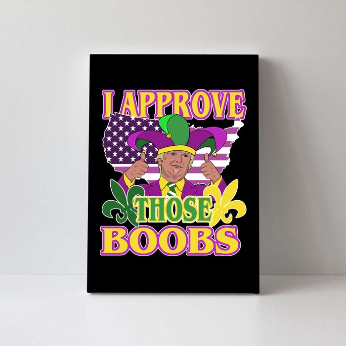 Funny Trump Mardi Gras Boobs Canvas