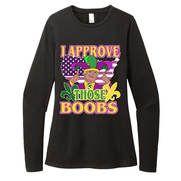 Funny Trump Mardi Gras Boobs Womens CVC Long Sleeve Shirt