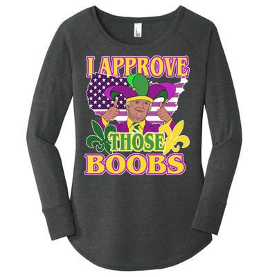 Funny Trump Mardi Gras Boobs Women's Perfect Tri Tunic Long Sleeve Shirt