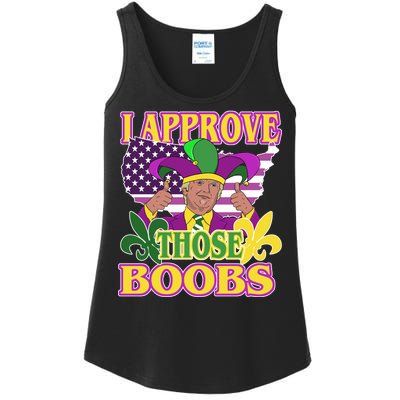 Funny Trump Mardi Gras Boobs Ladies Essential Tank