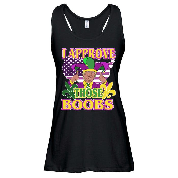 Funny Trump Mardi Gras Boobs Ladies Essential Flowy Tank