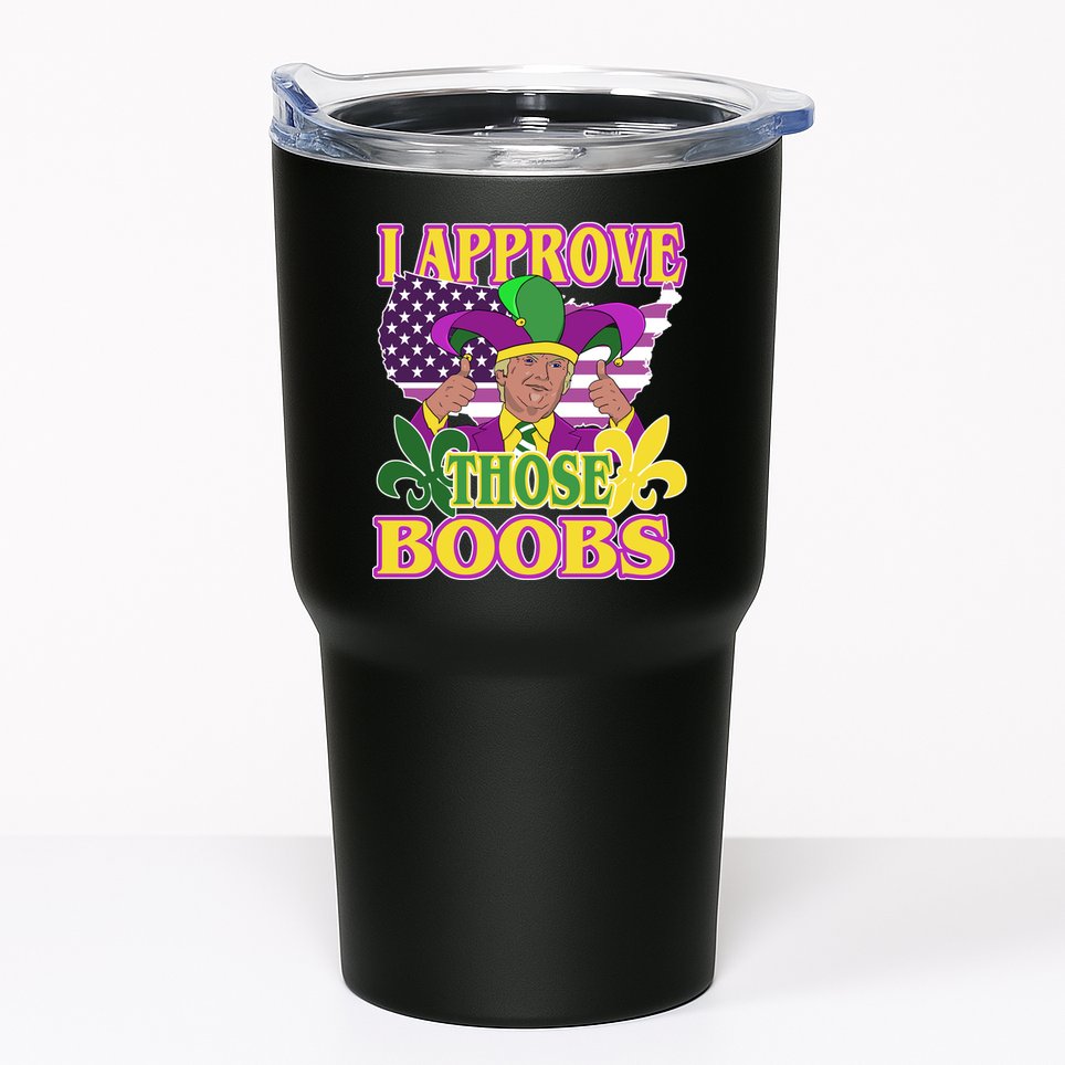Funny Trump Mardi Gras Boobs Tumbler