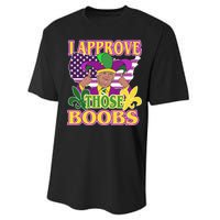 Funny Trump Mardi Gras Boobs Performance Sprint T-Shirt