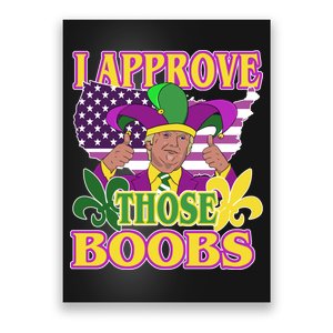 Funny Trump Mardi Gras Boobs Poster