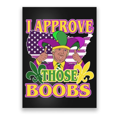 Funny Trump Mardi Gras Boobs Poster