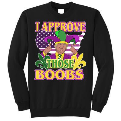 Funny Trump Mardi Gras Boobs Tall Sweatshirt