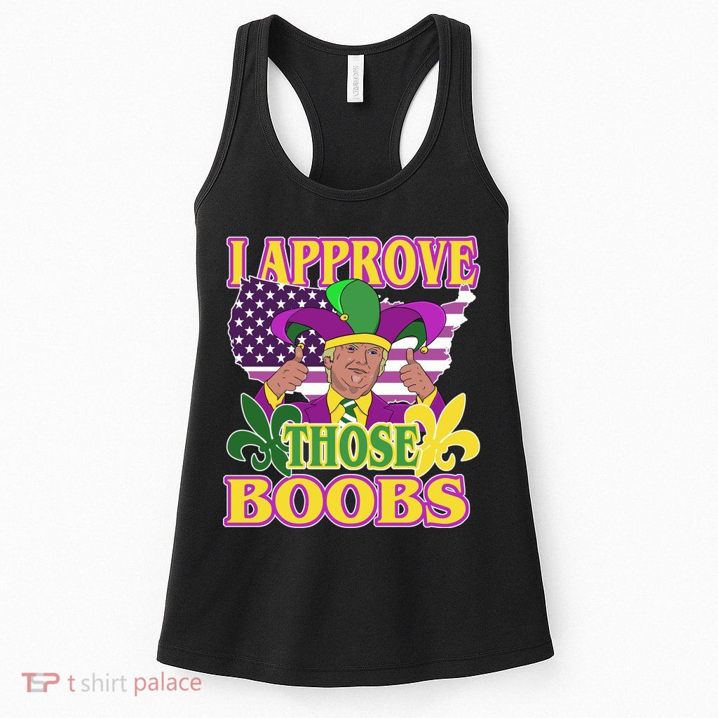 Funny Trump Mardi Gras Boobs Womens Tank Top