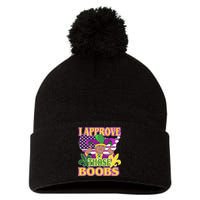 Funny Trump Mardi Gras Boobs Pom Pom 12in Knit Beanie