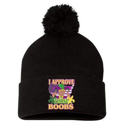 Funny Trump Mardi Gras Boobs Pom Pom 12in Knit Beanie