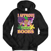 Funny Trump Mardi Gras Boobs Tie Dye Hoodie