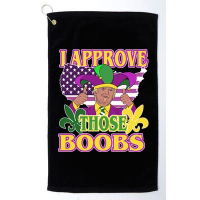 Funny Trump Mardi Gras Boobs Platinum Collection Golf Towel