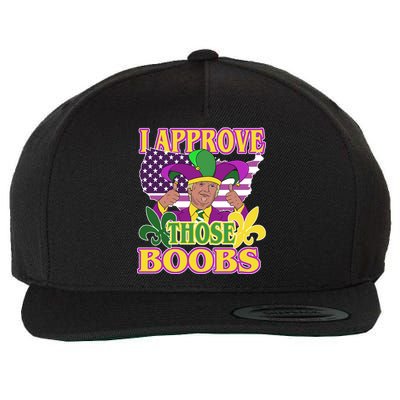 Funny Trump Mardi Gras Boobs Wool Snapback Cap