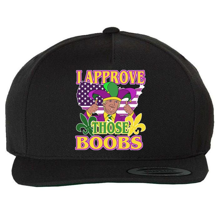 Funny Trump Mardi Gras Boobs Wool Snapback Cap