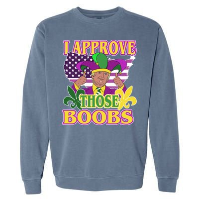 Funny Trump Mardi Gras Boobs Garment-Dyed Sweatshirt