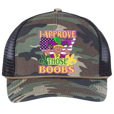 Funny Trump Mardi Gras Boobs Retro Rope Trucker Hat Cap