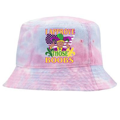 Funny Trump Mardi Gras Boobs Tie-Dyed Bucket Hat