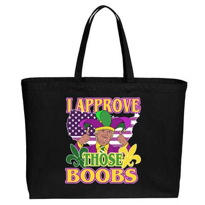 Funny Trump Mardi Gras Boobs Cotton Canvas Jumbo Tote