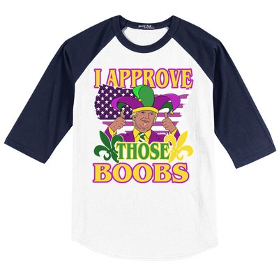 Funny Trump Mardi Gras Boobs Baseball Sleeve Shirt