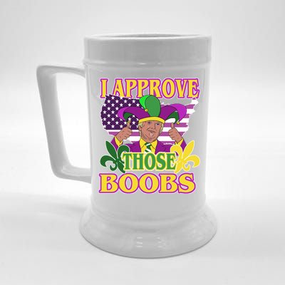 Funny Trump Mardi Gras Boobs Beer Stein