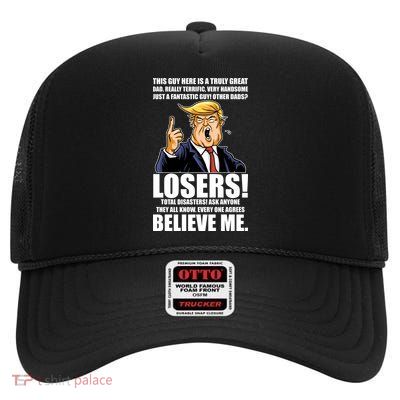 Funny Trump Really Terrific Very Handsome Father's Day High Crown Mesh Back Trucker Hat