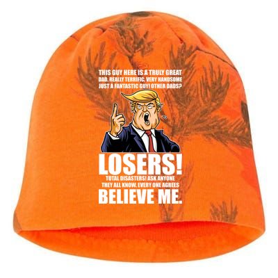 Funny Trump Really Terrific Very Handsome Father's Day Kati - Camo Knit Beanie