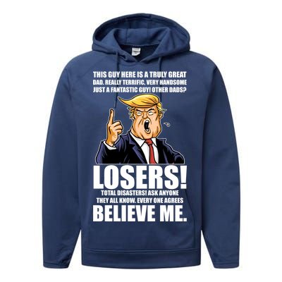 Funny Trump Really Terrific Very Handsome Father's Day Performance Fleece Hoodie