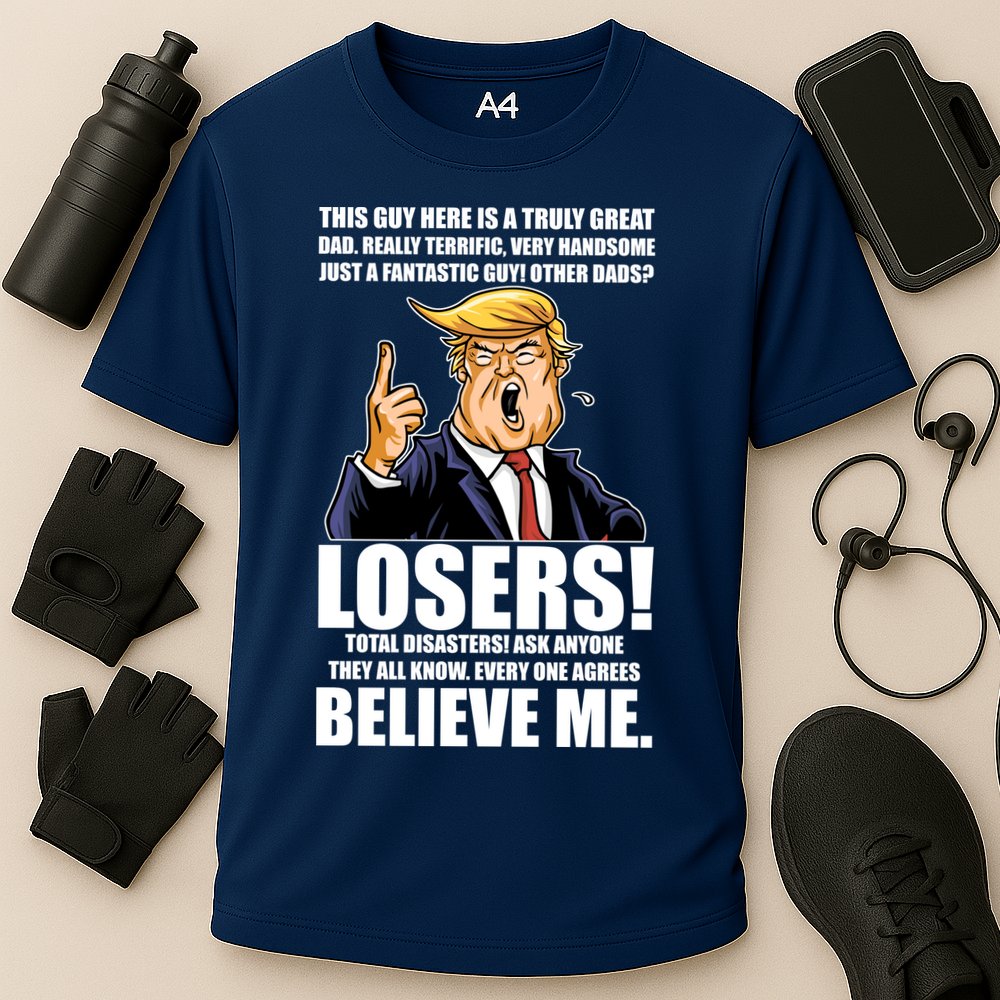 Funny Trump Really Terrific Very Handsome Father's Day Cooling Performance Crew T-Shirt