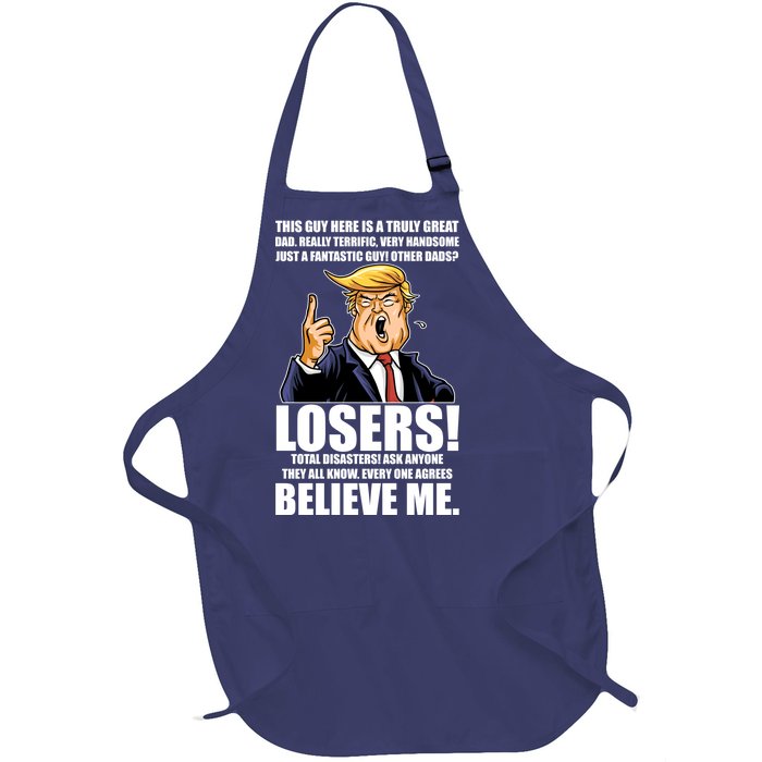 Funny Trump Really Terrific Very Handsome Father's Day Full-Length Apron With Pockets