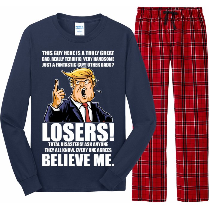 Funny Trump Really Terrific Very Handsome Father's Day Long Sleeve Pajama Set