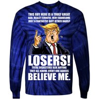 Funny Trump Really Terrific Very Handsome Father's Day Tie-Dye Long Sleeve Shirt