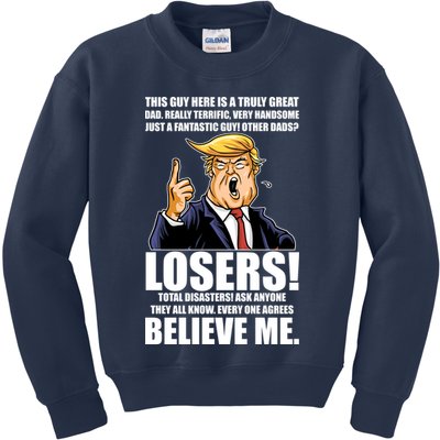 Funny Trump Really Terrific Very Handsome Father's Day Kids Sweatshirt